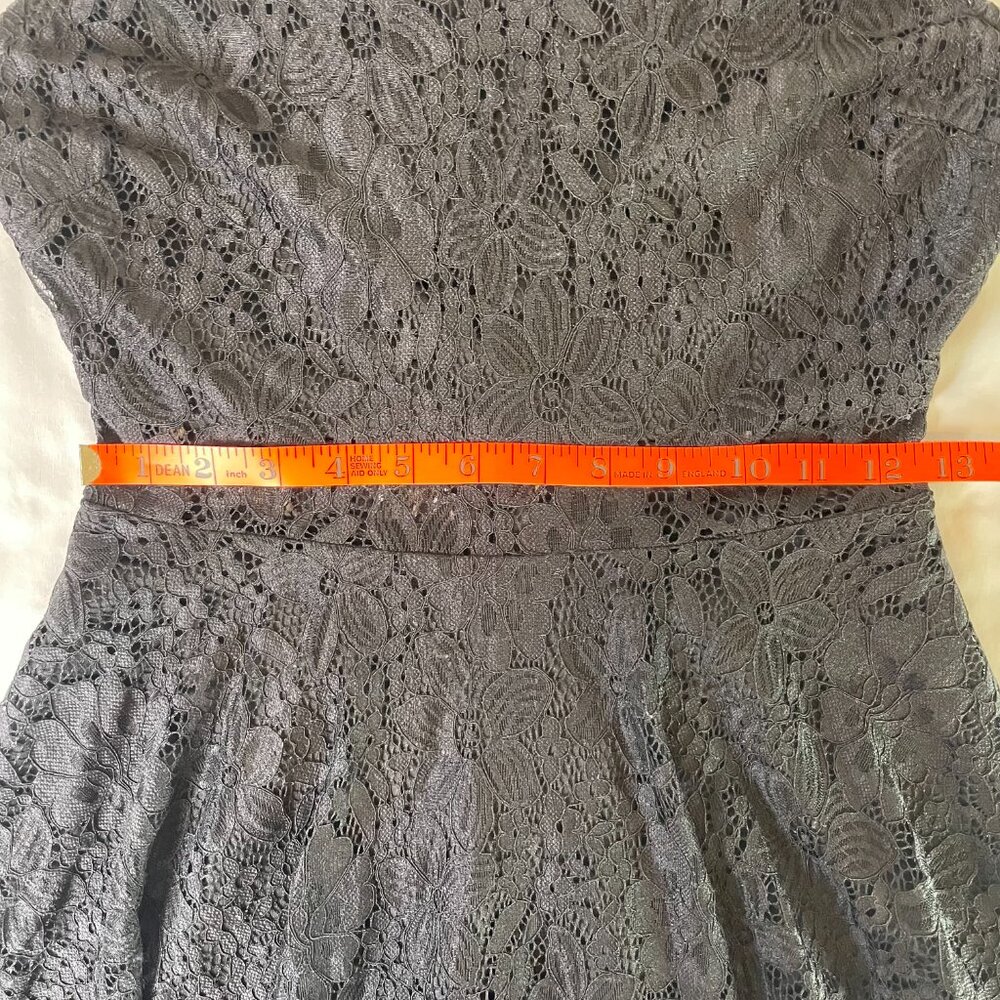 Lulus Everleigh Black Lace Mini Fit & Flare Dress Lined Sleeveless Size S - Picture 9 of 16
